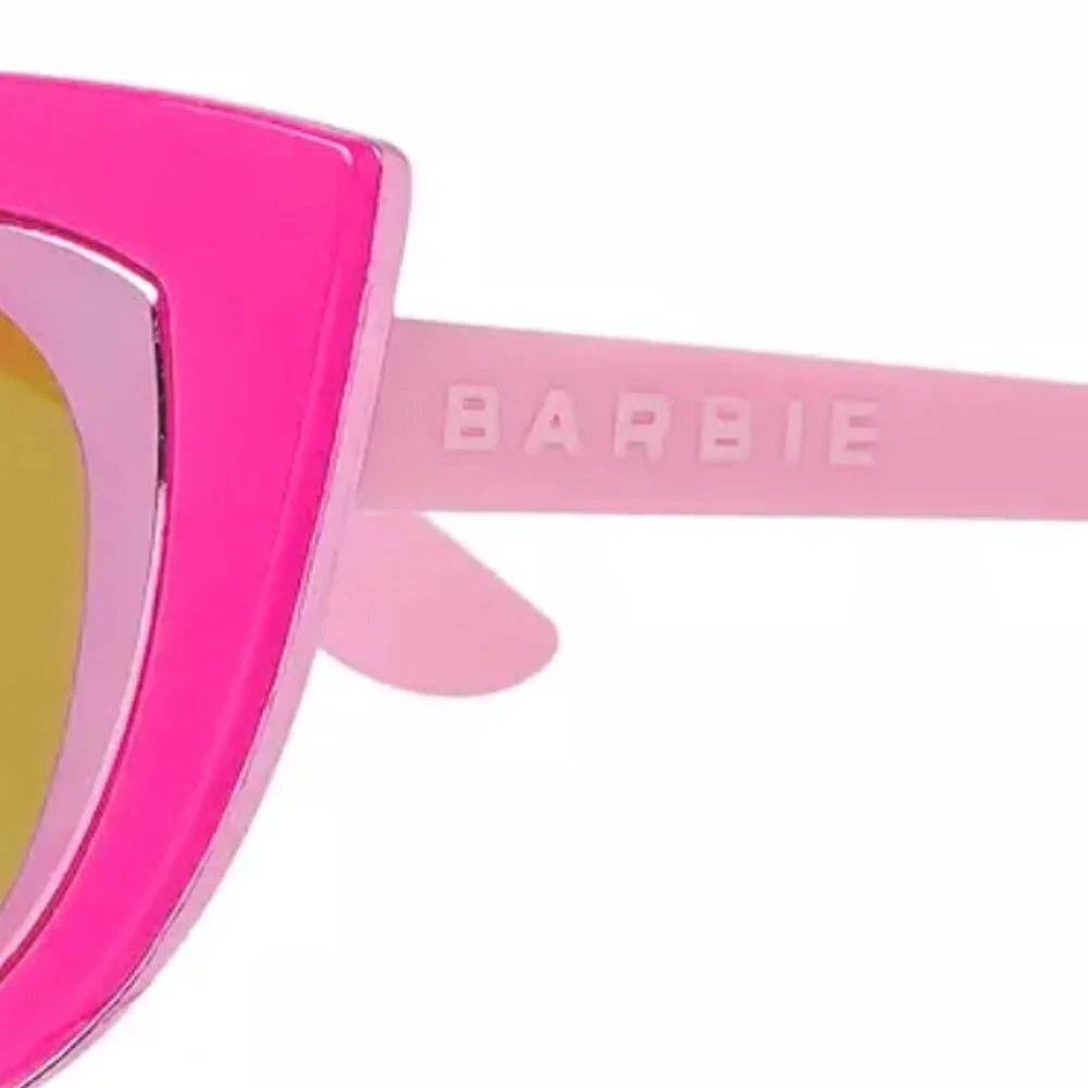 Girls Barbie Pink Cat Eye Sunglasses and Hard Carrying Case Set